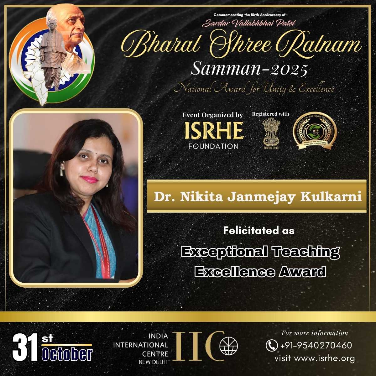 Dr. Nikita Janmejay Kulkarni